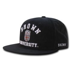 NCAA Brown University Flat Bill Faux Suede Snapback Baseball Caps Hats Black This truly classic look College snapback is a 6-panel structured cap, made of a smooth medium-weight 100 % polyester faux suede feel, features 6 top stitched eyelets for ventilation, a high definition 3-D embroidery over the crown along with the college logo embroidered on the left side plastic snap back closure, a softly cotton sweatband for moisture-wicking and comfort, 8 rows of stitching across the bill and a stylis Hoodie Sweater Dress, Fitted Baseball Caps, Hats Black, Brown University, Brown Bears, Kim Deal, Coupon Ideas, Brown Makeup, College Logo