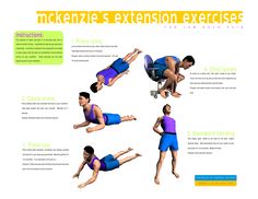 an image of a man doing exercises on his stomach and back with the instructions below