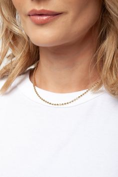 London Necklace - Miranda Frye Classic Gold Necklace With Faceted Beads, Everyday Jewelry With Round Ball Chain, Everyday Jewelry With Ball Chain And Round Beads, Everyday Jewelry With Ball Chain, Everyday Ball Chain Jewelry With Beads, Yellow Gold Jewelry With Ball Chain And Round Beads, 14k Gold Beaded Chain Necklace With Round Beads, 14k Gold Beaded Chain Necklace, Gold Beaded Necklaces With Faceted Beads For Everyday