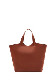 "Find IL BISONTE Le Laudi Leather Tote Bag on Editorialist. Il Bisonte \"Le Laudi\" shoulder bag in vachetta leather Flat shoulder straps, 7.5\" drop/ 16.2\"L Open top with magnetic closure Interior, one slip pocket Lining: Suede Approx. 15.4\"H x 20.5\"W x 3.1\"D Item Weight (Lbs.): 2.0 Made in Italy" Dark Tan Leather Bag For On-the-go, Chic Cognac Shoulder Bag With Smooth Grain, Brown Calf Leather Bucket Bag For Work, Cognac Top Handle Bucket Bag For Shopping, Cognac Textured Leather Bag For On-the-go, Brown Leather Bucket Bag For Shopping, Cognac Leather Shopping Bag, Chic Cognac Textured Leather Bag, Chic Cognac Bucket Bag With Soft Leather