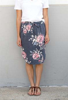 Hey there fashionista! Get ready to add a new favorite to your wardrobe with our Floral Weekend Skirt! We believe you can never have too many florals, and this skirt is no exception. Made with super soft and comfy lightweight fabric, it's perfect for any weekend adventure. The elastic waist ensures a comfortable fit, while the knee-length design adds a touch of sophistication. Dress it down with a white tee and Converse for a casual look, or dress it up with a cardigan and wedges for a night out Casual Floral Print Midi Skirt, Casual Midi Skirt With Floral Print, Casual Floral Print Skirt For Day Out, Casual Floral Print Pencil Skirt, Floral Print Pencil Skirt For Day Out, Casual Pencil Skirt With Floral Print, Conservative Outfits, Comfy Skirt, Hooded Sweatshirt Dress