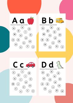 three printable worksheets for beginning and ending the letter b, c, d