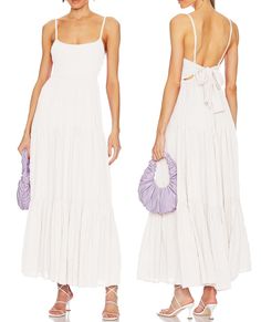 PRICES MAY VARY. Material: 100% cotton, soft, breathable and skin-friendly, crafted from light and breathable fabric, this flowing maxi dress is both stylish and comfortable in warm weather. Features: Women beach wedding dress features with a sexy open boat neckline, pleated ruffle hem, babydoll style, loose fit, maxi dress with backless lacing. Sleeveless and adjustable spaghetti straps, the slim spaghetti straps are adjustable, allowing for a personalized fit that flatters a range of body type Amazon Maxi Dress, White Sundress Long, Honeymoon Dresses, Backless Sundress, Maxi Dress Flowy, Beach Long Dress, School Dance Dresses, Long Sundress, Casual Sundress