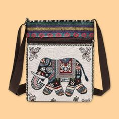 Material: Canvas Size: 22*18*4cm / 8.58"*7.02"*1.56" Color: As shown in the picture 1. Fashionable design: This canvas crossbody bag features a woven ethnic style design, allowing you to a stylish and unique charm when going out. 2. Multifunctional use: Whether it's shopping, strolling or traveling, this small bag is very practical. It can not only be used as a shoulder bag, but also as a crossbody bag or cellphone bag, making it very convenient. 3. Lightweight and comfortable: This small should Cheap Embroidered Women's Bags, Cheap Bohemian Shoulder Bag With Multicolor Embroidery, Cheap Embroidered Bags For Daily Use, Affordable Bohemian Patchwork Bags, Embroidery Square, Small Canvas Bags, Square Purse, Canvas Crossbody Bag, Stylish Shoulder Bag