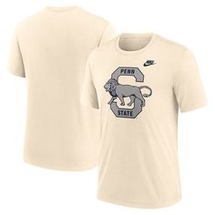 Showcase your Penn State Nittany Lions pride in vintage style with this Nike Vault Logo Tri-Blend T-Shirt. This tri-blend tee features an ultra-soft feel, ensuring maximum comfort whether you're cheering from the stands or relaxing at home. Its classic crew neck design is enhanced by the screen-printed Penn State Nittany Lions Vault logo, making it a stylish addition to any fan's wardrobe. Lions Pride, Nike Crew Neck, Lion Pride, Logo Making, Nittany Lion, Penn State, Men's Nike, Neck Designs, Nike Men