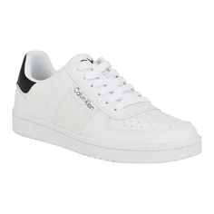 Flaunt your spory and chic style effortlessly by pairing outfits with the athletic-inspired Calvin Klein® Lento Sneakers that are crafted with faux leather upper, textile lining, and rubber insole. The modern sneakers features a lace up front, stylish round toe shape, and CK logo detailing on the side of the sneaker..Low-top design..Rubber outsole..Imported..Product measurements were taken using size 9, width M. Please note that measurements may vary by size..Measurements: Weight: 1 lb Classic Sneakers With Elastic Laces For Sports, Classic Sports Sneakers With Elastic Laces, Synthetic Lace-up Sneakers With Laces, Lace-up Synthetic Sneakers, Synthetic Lace-up Sneakers, Classic Sports Sneakers With Laces, Athleisure Synthetic High-top Lace-up Sneakers, Athleisure Lace-up High-top Sneakers In Synthetic, Athleisure Synthetic Lace-up High-top Sneakers