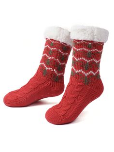 Featuring a knit upper and extra thick wool lining, these simple yet classic knitted socks are quite soft, warm and cozy. You can feel extra warm and cozy this cold winter season by wearing these fuzzy slipper socks.
Using quite thick wool lining and fur collar, these knitted slipper socks can provide you with a softer and cozier feel. These easy-to-wear sock slippers don't just keep you warm, they protect your ankles in the winter.
Quality knitted fabrics are used to knit a unique and delicate Comfortable Thick Snug Socks, Comfortable Thick Socks For Stocking Stuffers, Warm Thick Socks For Stocking Stuffers, Winter Knitted Socks For Stocking Stuffers, Warm Snug Socks For Stocking Stuffer, Snug Comfortable Winter Socks, Warm Cozy Comfortable Socks, Winter Socks Super Soft And Comfortable, Super Soft Comfortable Winter Socks