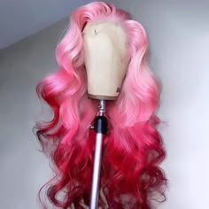 Brand: Allove Hair Hair color: Pink Color Material: 100% human hair Density: 150%/180% Texture: Body Wave Hair Lace Front Wig Lace design: 13x4 Lace Front Wig Length: 10-32 inch are available Available people: Everyone Cap Size: Average Size (Head circumference: 54cm-58cm) Feature: Slight bleached knots, Pre plucked, natural hairline, Glueless, Baby Hair Around Processing time: Usually Ship The Order Within 24 Hours After Order Confirm, Except for Weekends and Holidays Delivery time: USPS overni Body Wave Lace Front Wig, Hair Colorful, Frontal Wig Hairstyles, Wave Lace Front Wig, 13x4 Lace Front Wig, Long Hair Wigs, Ombre Pink, Wig Ideas, Lace Fronts