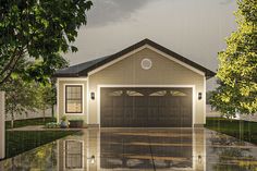 an image of a house in the rain