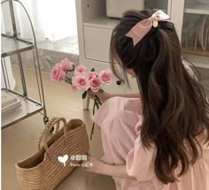 Art Pfps, Pink Aesthetic, Hair Inspo, Avatar, Vision Board, Hairstyles, Home Jewelry, Hair Styles, Flowers