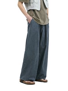 This is a comfortable and trendy pants by BIG UNION that is made out of high quality cotton 100% fabric. With unique design detail with trendy look, it will stand out from your casual and young daily outfit.- Salt and stone washed fabric- Elastic waistband with belt loops- Back welt pockets and side diagonal pockets Relaxed Fit Wide Leg Cotton Pants, Trendy Everyday Cotton Pants, Everyday Cotton Wide Leg Pants With Relaxed Fit, Cotton Wide Leg Bottoms For Everyday, Everyday Relaxed Fit Cotton Wide Leg Pants, Dark Wash Relaxed Fit Bottoms For Casual Gatherings, Wide Leg Cotton Bottoms For Everyday, Wide Leg Cotton Jeans For Everyday Wear, Everyday Wide Leg Cotton Jeans