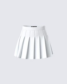 Bella White Pleated Tennis Skirt Bella Princess, Tennis Skirt Aesthetic, Chiffon Cami Tops, White Pleated Tennis Skirt, Skirt Aesthetic, The Bleachers, White Tennis Skirt, White Pleated Skirt, Pleated Tennis Skirt