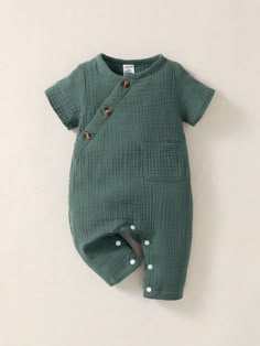 Baby Boy Overall Pattern, Baby Boy Overalls No Shirt, Green Cotton Shortsleeved Onesie, Baby Jumpsuits & Rompers, Body Con Dress Outfit, Baby Fever Jumpsuits & Rompers, Baby Jumpsuit, Baby Girl Onesies