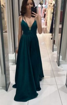 V-neck Prom Ball Gown With Fitted Bodice, Fitted Bodice V-neck Prom Gown, V-neck Gown With Fitted Bodice For Prom, Green A-line Evening Dress For Homecoming, Fitted V-neck Ball Gown For Evening, Green Homecoming Evening Dress With Sweep Train, Green Evening Dress With Sweep Train For Homecoming, A-line Evening Dress With Sweep Train For Homecoming, A-line Evening Dress With Sweep Train For Prom