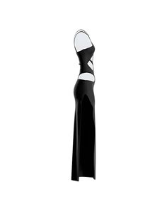 Elevate your evening look with our Halter Cut Out Long Dress, the epitome of sophistication and modern style. This dress features a dramatic halter neckline and strategic cut-out details that add a contemporary edge to its classic long silhouette. Designed for those who want to make a statement at any upscale event. Key Features Material: Crafted from a premium blend for a smooth and flowing fit. Design: Unique halter neck and eye-catching cut-outs to accentuate your figure. Style: Elegant long length, perfect for formal occasions and gatherings. Versatility: Available in a versatile black shade that pairs well with any accessories. Why Buy This? Our Halter Cut Out Long Dress is a stunning choice that combines timeless elegance with a modern twist. Ideal for gala events, weddings, or any e Black Halter Neck Dress With Cutout Back, Fitted Black Maxi Dress With Cutout Back, Black Cutout Backless Maxi Dress, Black Sleeveless Maxi Dress With Cutout Back, Black Cutout Floor-length Maxi Dress, Gala Events, Halter Neckline, Halter Neck, Formal Occasion