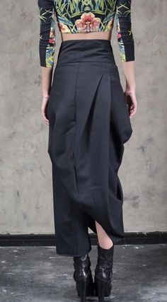 (1) Original Design High Waist Wide Leg Culottes Big Crotch Harem Pants // – Ofelya Boutique Luxury Chic High-waisted Culottes, Luxury Chic Formal Culottes, Luxury Elegant Formal Culottes, Luxury Full Length Elegant Culottes, Trendy High-waisted Harem Pants, Luxury Baggy Bottoms For Fall, Luxury High Waist Chic Culottes, Luxury Chic Culottes For Women, Luxury Elegant Culottes With Pockets