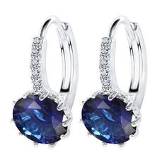 Wicked Wonders VIP Bling Earrings Match Made in Heaven Royal Blue Earrings Affordable Bling_Bling Fashion Paparazzi Gold Diamond Hoop Earrings, Luxury Earrings, Ear Stud, Crystal Stud Earrings, Zirconia Earrings, Diamond Hoop Earrings, Flower Earrings Studs, Round Earrings, Elegant Earrings