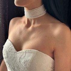 Layered Pearl Choker With 10 Strands and Beautiful Rose Gold Clasp, Statement Necklace, Wedding Choker, Bridal Pearl Necklace, Unique Gift - Etsy Statement Necklace Wedding, Bridal Pearl Necklace, Bridesmaid Accessories, Necklace Wedding, Handmade Gift Wrap, Necklace Unique, Real Pearls, Gifts For My Boyfriend, Pearl Choker