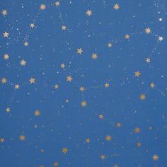 a blue background with gold stars on it