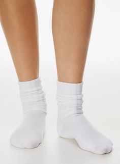 BEST-EVER SLOUCHY ANKLE SOCK | Aritzia Hiking Training, Short Bra, Ankle Sock, New Pant, Brushed Cotton, Ankle Socks, Sock Shoes, Ladies Day, Bra Tops