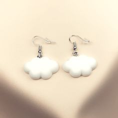 Not Used Nickel Free White Drop Earrings, Nickel-free White Drop Earrings, Simple Nickel-free White Jewelry, Trendy White Drop Earrings, Simple White Nickel-free Jewelry, Trendy White Dangle Earrings, Simple White Nickel-free Earrings, Hypoallergenic White Dangle Earrings, Trendy Nickel-free White Earrings