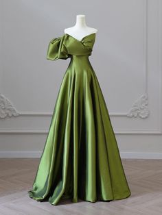 Item Descriptions: Product Code: DE595Length: Floor LengthFabric: SatinBack Style: ZipperBuilt-In Bra: YesShown Color: GreenIf you... Elegant Green A-line Evening Dress, Elegant Green A-line Gown, Green Satin A-line Dress, Green A-line Gown With Fitted Bodice, Green A-line Evening Dress With Fitted Bodice, Green A-line Wedding Dress, Green A-line Evening Dress, Green A-line Dress With Fitted Bodice, Green Sweep Train Dress For Formal Occasions