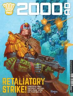 COVER REVEAL: Jim Murray returns to 2000 AD for a blazing new Judge Dredd cover! 2000 Prog 2002 is out 12th October in print and digital!