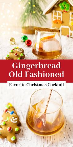 gingerbread old fashioned christmas cocktail recipe