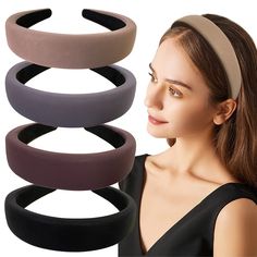 PRICES MAY VARY. 30mm leather-like Padded Headbands for Girls Women These Hairbands with thick sponge are covered by soft leather so they are very comfortable and stick in place no discomfort. These solid hard headbands are very strong and flexible. The inside is flat and soft,don't clamp your head too tight. Perfect for daily wear and any occasion. 30mm Solid Padded headbands for girls women . MATERIAL:The fashion fabric Covered headbands were made with thick sponge ,so they are very comfortabl Thick Vegan, Padded Headbands, Thick Headbands, Designer Headbands, Hard Headbands, Padded Headband, Macrame Projects, Modern Bohemian, Girls Headbands