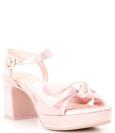 Copper Key Lux Satin Bow Platform Dress Sandals | Dillard's Summer Evening Fabric Sandals, Fabric Platform Sandals With Ankle Strap, Elegant Fabric Ankle Strap Sandals, Elegant Ankle Strap Sandals With Fabric, Elegant Ankle Strap Fabric Sandals, Chic Fabric Sandals With Removable Insole, Elegant Fabric Sandals For Spring, Grad Heels, Bloom Outfits