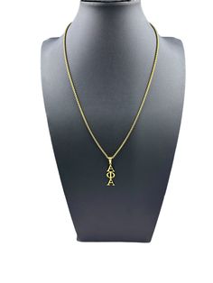 This is a beautiful and unique necklace for any special occasion! This stainless steel gold-plated necklace is sure to turn heads. It makes a perfect gift for any special occasion. Phi Beta Sigma Fraternity, Alpha Phi Alpha Fraternity, Kappa Alpha Psi Fraternity, Omega Psi Phi Fraternity, Alpha Fraternity, Alpha Phi Alpha, Alpha Kappa Alpha Sorority, Omega Psi Phi, Alpha Phi