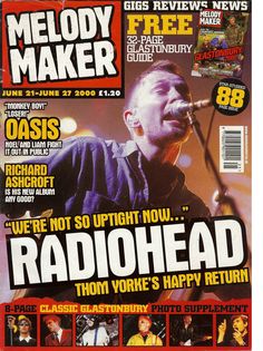 the front cover of melody maker magazine with an image of a man singing into a microphone