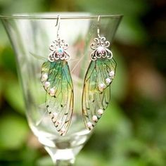 Sprite Fairy Wing&colorful Diamond Gradient Butterfly Wings Earrings BLUE Earring MelodyNecklace Sprite Fairy, Butterfly Wings Earrings, Silver Stamping, Fairy Wing Earrings, Gradient Butterfly, Wings Earrings, Butterfly Wing Earrings, Surgical Steel Earrings, Fairy Magic