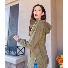 Olive Green Pullover Hooded Anorak Jacket With Side Zip, Pockets, & Large Front Pouch. New Without Tagsbut There Is A Line Through The Inside Tag As Shown For Reference, I’m 5’9, Xs/S Pit To Pit 19" Shoulder To Hem Approx 26" Shoulder To Shoulder 19" Flat Waist: 18" Flat W/ The Bungee Drawstring Let Out -Can Be Tightened A Few Inches Winter Utility Windbreaker With Drawstring, Utility Windbreaker With Drawstring For Winter, Casual Hoodie Parka For Cold Weather, Casual Khaki Hoodie Outerwear, Hooded Utility Jacket With Drawstring For Outdoor, Trendy Parka With Detachable Hood And Long Sleeves, Spring Hooded Jacket For Outdoor Activities, Urban Hooded Outerwear For Spring, Spring Urban Hooded Outerwear