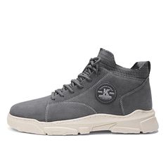 Color: Black,Grey,Beige Closure Type: Lace-up Feature: Slip Resistant Size: US 8,US 9,US 10,US 7.5,US 8.5,US 6.5 Upper Material: PU Outsole Material: Rubber Sock Boots, Grey Beige, Style Hoodie, Comfy Cozy, Grey And Beige, Athletic Fashion, Save The Planet, Sketchers Sneakers, Converse High Top Sneaker