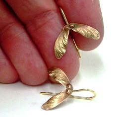 Japanese Maple Seed Earrings in Bronze - via Etsy. Nature-inspired Electroformed Brass Earrings, Nature-inspired Bronze Earrings For Gifts, Nature-inspired Yellow Gold Earrings For Gift, Hand Forged Bronze Nature-inspired Earrings, Gold Nature-inspired Hand Forged Earrings, Nature-inspired Hand Forged Gold Earrings, Organizer Ikea, Accessories Layering, Accessories Grunge