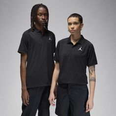 You're ready to go for the full 18 in this soft pique polo. Lightweight fabric enhanced with sweat-wicking tech helps keep you dry through the whole course, and with thoughtful details like the embroidered Jumpman and raglan sleeves, your look will pop on and off the green. Moisture-wicking Polo Shirt For Sports, Polo Collar Go-dry Sports Top, Sports Go-dry Polo Collar Top, Breathable Polo Shirt For Sports, Sporty Moisture-wicking Polo Shirt For Sports, Moisture-wicking Polo Shirt For Golf, Sports Polo Shirt With Go-dry Technology, Breathable Black Golf Top, Sports Collared Polo Shirt With Moisture-wicking Fabric