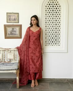 Red Chanderi Silk Printed Kurta Set With Dupatta at Kamakhyaa by Taro. This item is Best Selling, Evening Wear, Gulzar Taro, Handwoven Cotton, Indian Wear, July Sale, July Sale 2023, Kurta Pant Sets, Kurta Set With Dupatta, Natural, Prints, Red, Regular Fit, Womenswear Long Kurta Designs, Kurta Set With Dupatta, Kurtis Design, Stylish Kurtis, Indian Kurti Designs, Stylish Kurtis Design, Red Kurta, Trendy Outfits Indian, Fest Outfits