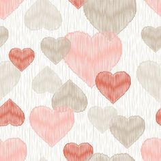 many hearts are arranged in the shape of heart shapes on a white background with pink and gray colors