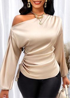 Law Outfits, Classy Tops, Drawstring Shirt, Classy Blouses, 2piece Outfits, Trendy Tops For Women, Drawstring Dresses, Dress Classy, Classy Casual Outfits