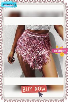 Women's Skirt Asymmetrical Polyester Sequin Black Silver Pink Red Skirts Summer Sequins Tassel Fringe Sparkle Sexy Sparkle & Shine Performance Club One-size Summer Sequins, Skirt Asymmetrical, Skirts Summer, Red Skirts, Color Pick, Tassel Fringe, Pink Red, Women's Skirt, Dress Length