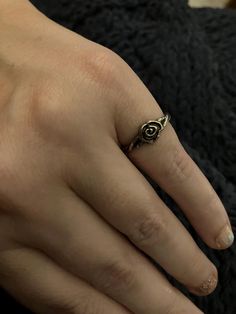 Such a dainty little ring for the rose of your life.  Size 5.  Vintage 1990's. Rose Ring, Antique Roses, The Rose, Life Size, Statement Rings, Ships, Ring