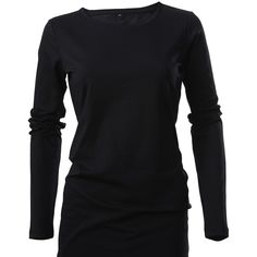 A good quality long sleeve layering tee to be worn under our knitwear, layered over another coloured tee or simply on its own.It is the perfect length for a contemporary layered look and can be ruched up to suit your figure. It has a round neck which complements our round neck cashmere pieces perfectly. 92% cotton, 8% lycramachine washable at 30 degreesAlso available in navy, white, grey and khaki Black Long Sleeve Top For Everyday Fall Wear, Black Long Sleeve Top With Thumbholes For Fall, Black Long Sleeve Top With Thumbholes For Layering, Fall Long Sleeve Top With Thumbholes For Layering, Fall Long Sleeve Top With Thumbholes, Fall Layering Tops With Thumbholes, Plain Tops For Layering In Fall, Long Sleeve Solid Tops For Layering, Solid Long Sleeve Tops For Layering