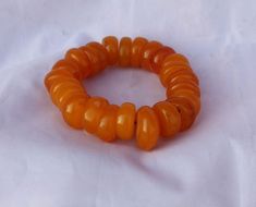 Wrist Mala, Band Fits, Amber Bracelet, Amber Beads, Handmade Soap, Bright Orange, Elastic Band, Live Lokai Bracelet, Amber