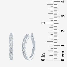 Features: Quick ShipDiamond Clarity: I1-I2Earring Back: HingedSetting: NickStone Cut: RoundDiamond Color: G-HMetal Color: WhiteEarring Length: 20mmEarring Width: 3mmRounded Carat Weight: 1/4 Ct. T.w.Care: Wipe CleanStone Type: 14 Lab Grown DiamondAuthenticity: Lab Grown DiamondBirthstone: April BirthstoneEarrings Style: Hoop EarringsMetal: Sterling SilverCountry of Origin: Imported Small Silver Hoop Earrings With Halo Design, Hypoallergenic Diamond Hoop Earrings, Small Hoop Diamond Earrings With Accents, White Hypoallergenic Diamond Earrings, Hypoallergenic White Diamond Earrings, Classic Diamond White Hoop Earrings, Diamond White Hoop Earrings, White Hoop Jewelry With Diamond Accents, Small Hoop Earrings With Prong Setting