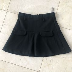 Zara Nwot Black Highwaisted Skirt Is A Size Small And Is So Cute. Priced To Sell And Retails At $50 In Stores. Ef High Waist Flowy Mini Skirt For Workwear, Flowy High Waist Mini Skirt For Workwear, Winter Mini Skirt With Pockets, Mini Length Party Bottoms With Pockets, Party Mini Skort With Pockets, Chic Stretch Mini Skirt With Pockets, Zara Flared Skirt For Workwear, Casual Party Mini Skirt With Pockets, Chic Winter Skort With Pockets