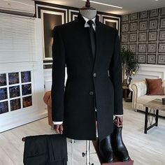 Black Slim Fit Tuxedo Style Outerwear, Slim Fit Black Tuxedo Outerwear, Slim Fit Lapel Collar Outerwear With Single Button, Slim Fit Single Button Outerwear With Lapel Collar, Slim Fit Outerwear With Lapel Collar And Single Button, Winter Tuxedo Suits, Formal Black Slim Fit Outerwear, Winter Slim Fit Single Breasted Blazer, Black Slim Fit Formal Outerwear