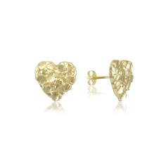 Gold Heart Earrings Diamond Cut Gift, 14k Gold Diamond Cut Heart Earrings, 14k Gold Heart Earrings With Diamond Cut, Gold Things, Gothic Jewelry Diy, Gold Nugget Ring, Quinceanera Jewelry, Dope Jewelry Accessories, Butterfly Stamp