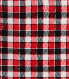 a red and black plaid fabric