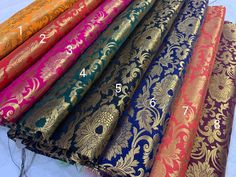 This is Pure Banarsi Brocade Fabric. This fabric can be used to make saree blouse lehenga and other wedding party wear apparels. You can also use this beautiful fabric material for several DIY projects like: * Designing Dress * Embellishing your favourite clothes * Lehenga, Skirts and Tunics decor * Curtains and Handbags * Pillow covers,cushion covers * Decorating footwear * Styling blouse * Festive wear,wedding and many more dresses * Accessories * styling bed sheets * Home decor like wall hanging, wall decor. *Craft Projects *Designing Projects * Festive celebrations and decorations *Occasional apparels *Evening and party Apparels *Home decor items *Apparel & Fashion *Scarves n Stoles *Headband, hats *Table cover, curtains *Designing stylish blouses Shipping 1. India Post Parcel Service Lehenga Outfit, Banarasi Brocade Fabric, Wedding Dress Material, Sari Lehenga, Blouse Lehenga, Banarasi Brocade, Party Sarees, Wedding Party Wear, Fashion Sewing Tutorials